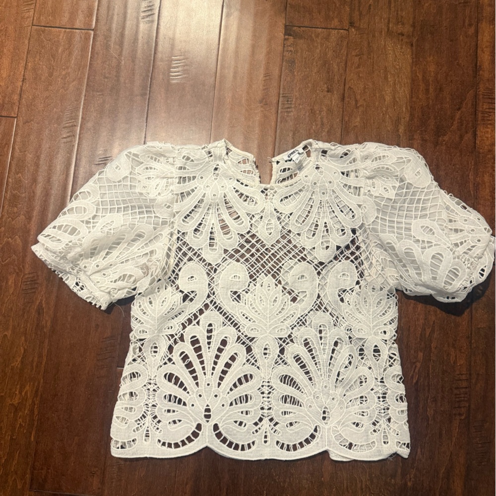 Express white lace top